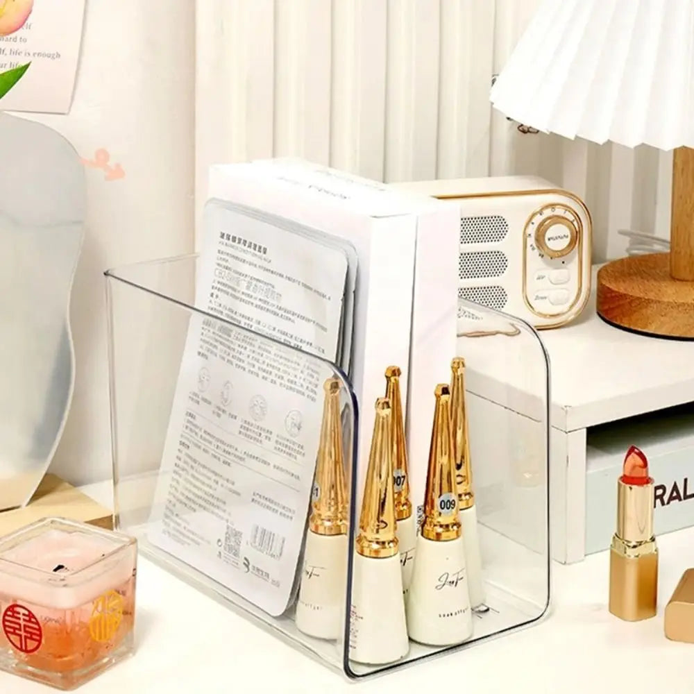 Transparent Acrylic U-Shaped Book Stand Desk Organizer