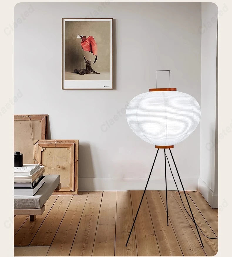 Minimalist Rice Paper LED Floor Lamp