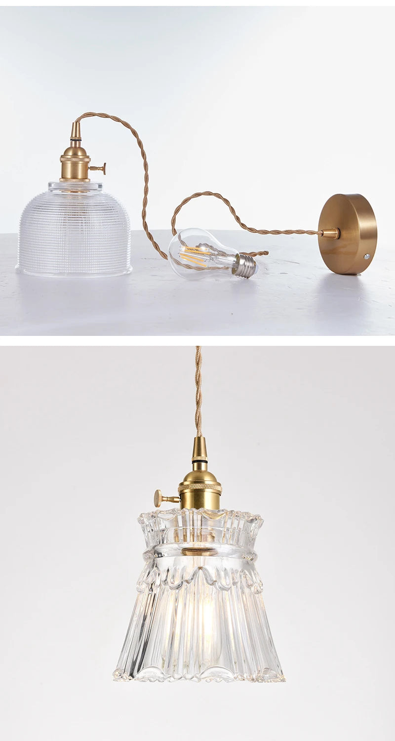 Modern White Glass Bedroom Pendant Lamp