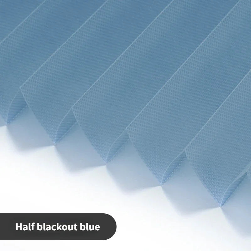 Pleated Blinds — Self Adhesive Half Blackout Window Panels