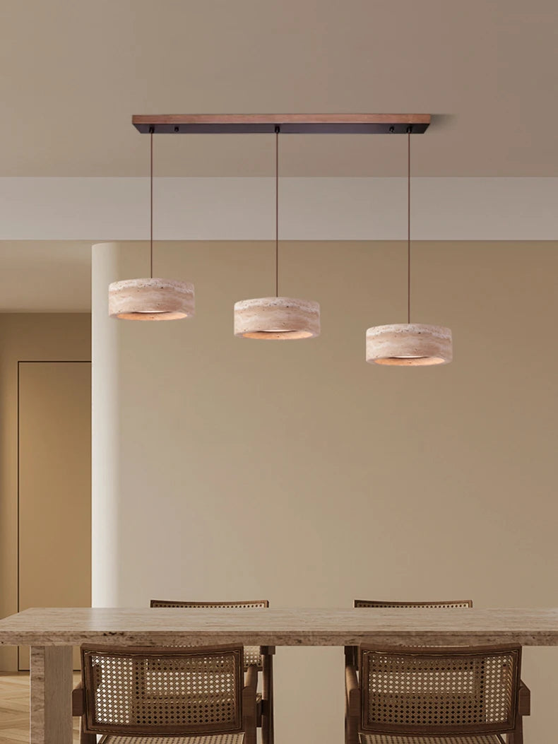 Travertine Natural Stone LED Pendant Light