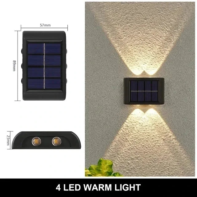 Waterproof Warm White Solar Outdoor Garden Wall Lamp