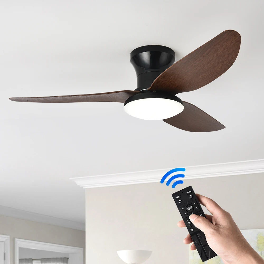 Ceiling Fan Light — Modern LED Dimmable Remote Control Fixture