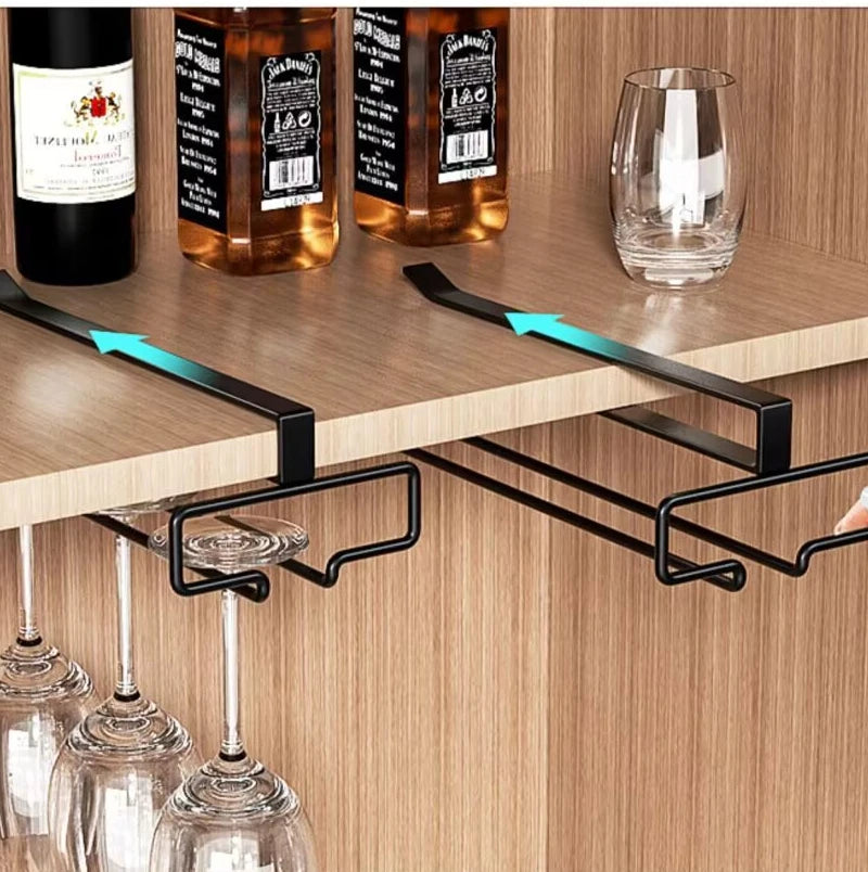 Hanging No-Drill Wine Glass Inverted Storage Rack