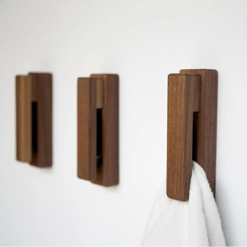 Strong Adhesive Wooden Wall Coat Hook Hanger
