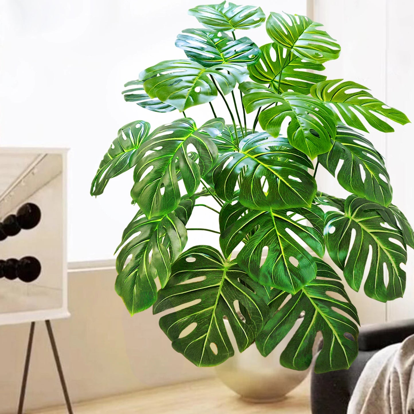 Silk Artificial Monstera Pothos Leaf Indoor Plant