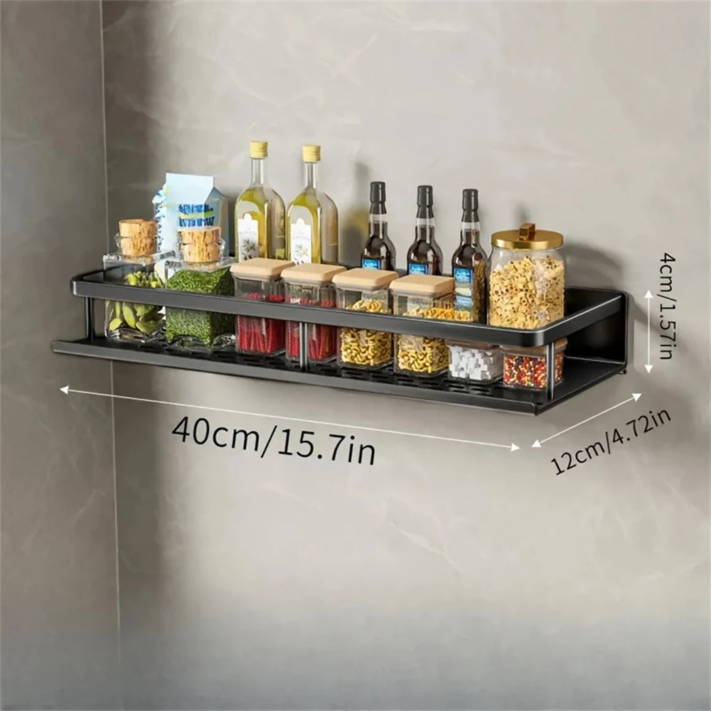 Wall Mounted Multi-Function Kitchen Seasoning Storage Rack