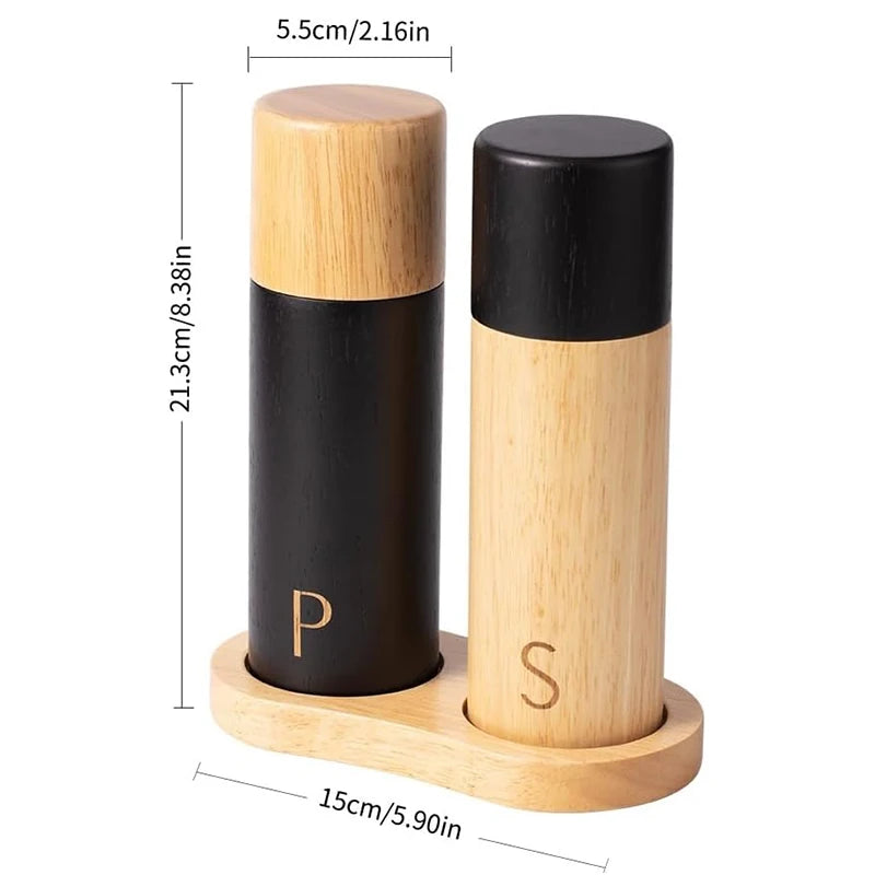 Adjustable Ceramic Coarseness Wooden Salt Pepper Grinder
