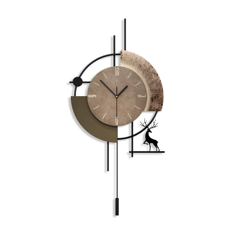 Light Luxury Wall Timepiece - Silent Circular Modern Living Room Timepiece Decor