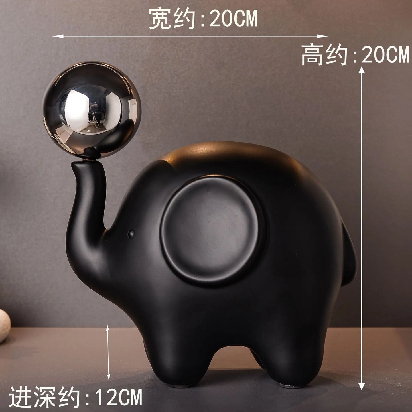Black Gold Electroplated Resin Ball Arch Sculpture Set