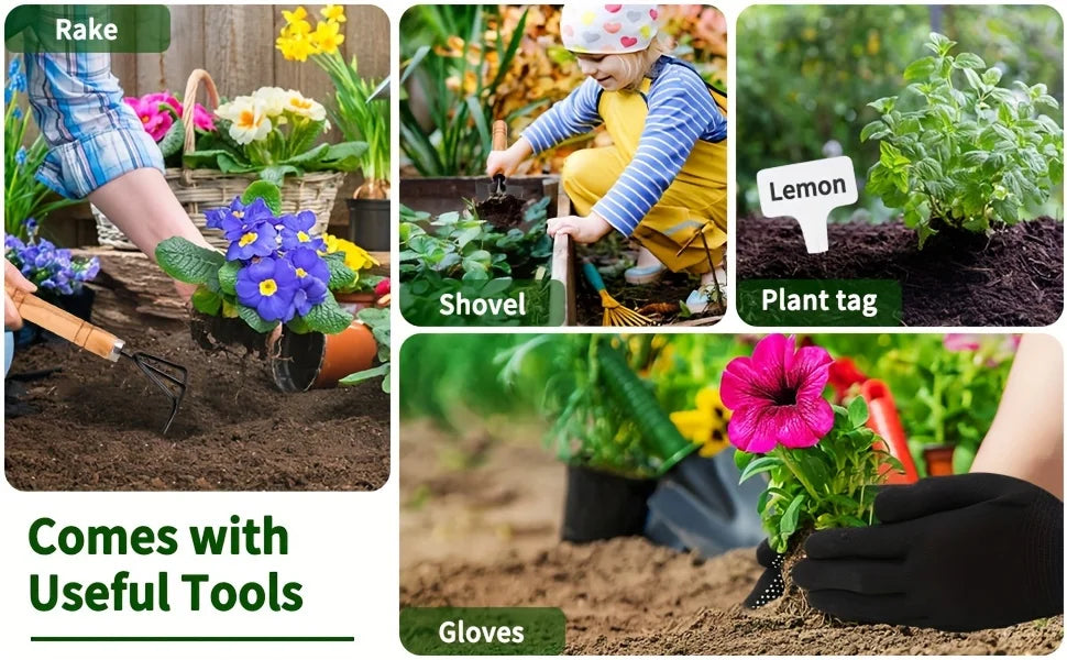 Breathable 8 Grid Raised Garden Bed Grow Bags