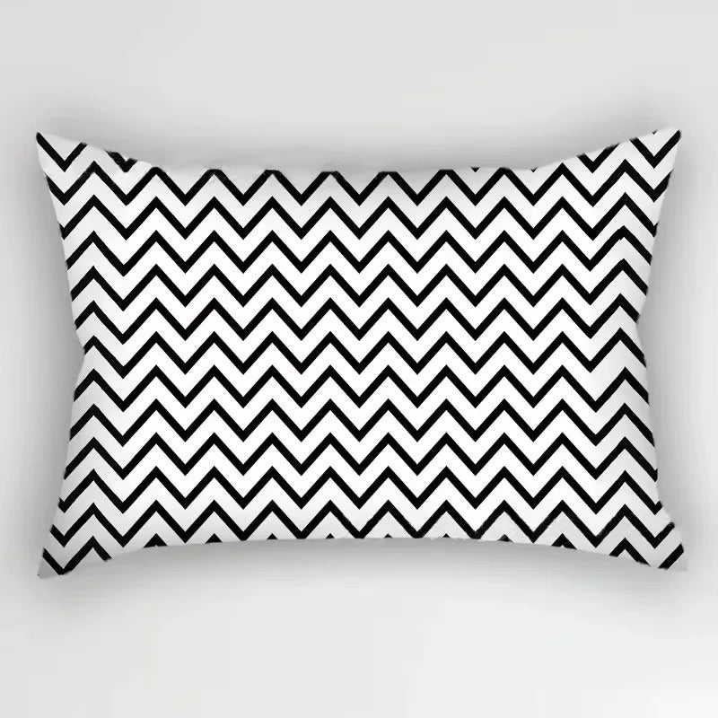 Geometric Marble Print Polyester Rectangular Pillowcase