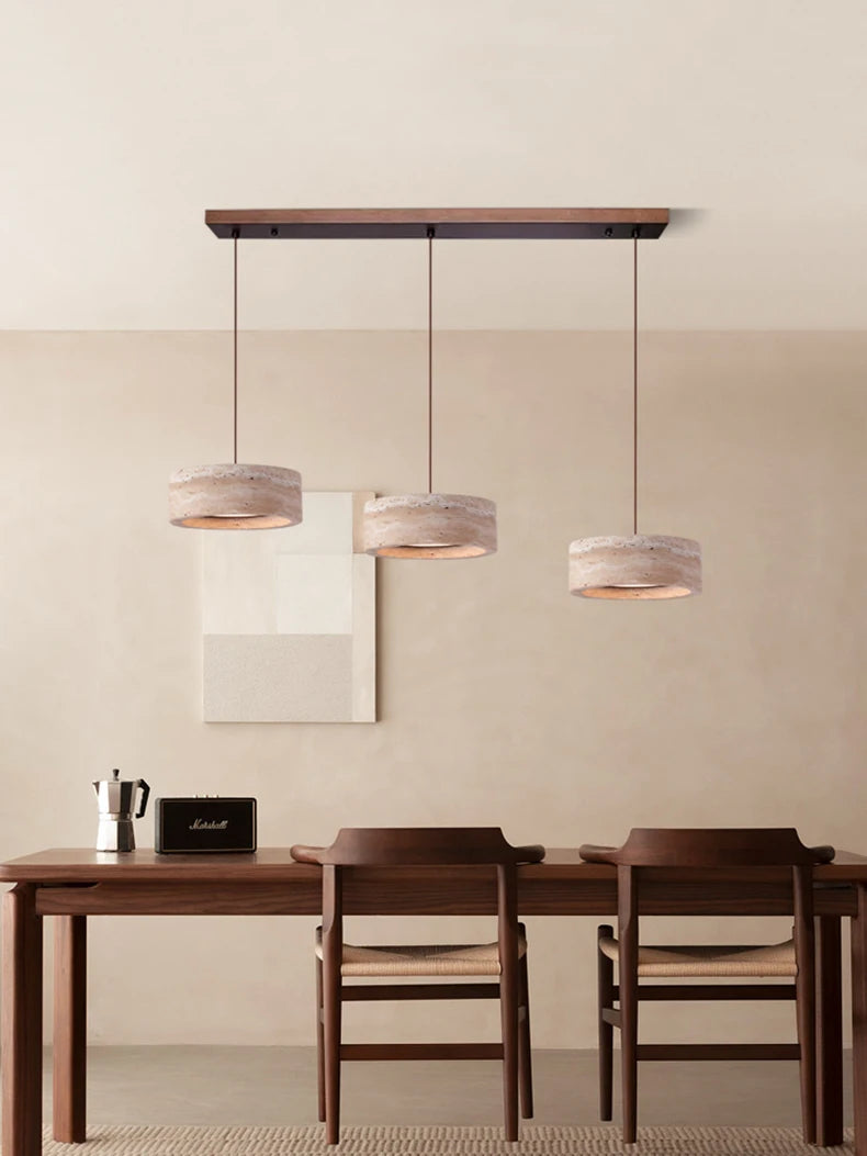 Travertine Natural Stone LED Pendant Light