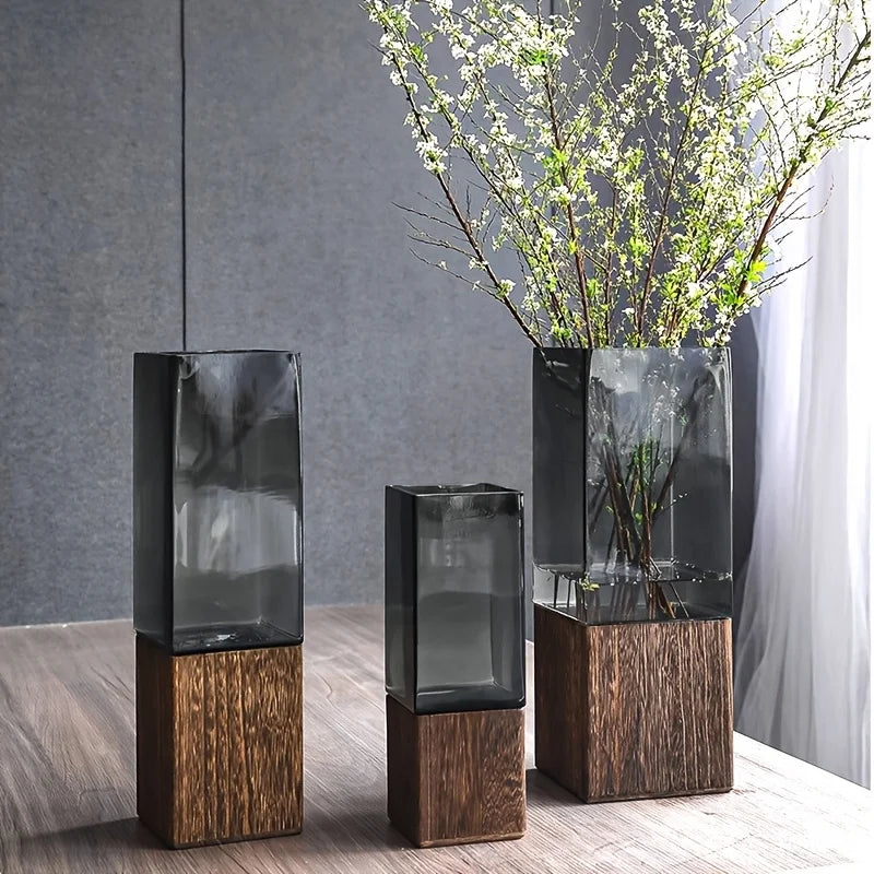 Nordic Acrylic Vessel — Elegant Lightweight Acrylic Flower Vessel with Base for Party Decoration