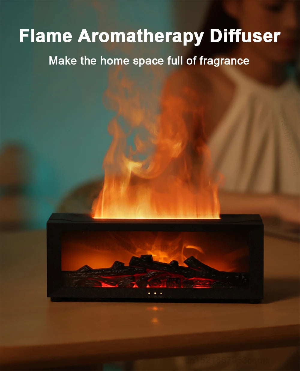 Flame Aroma Diffuser — Relaxing Flame Effect With LED Light & Auto Shut Off