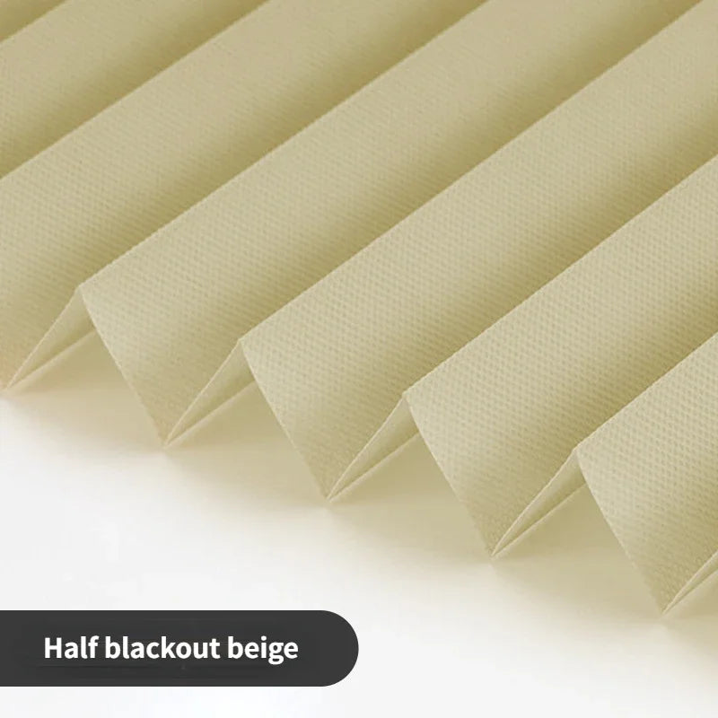 Pleated Blinds — Self Adhesive Half Blackout Window Panels