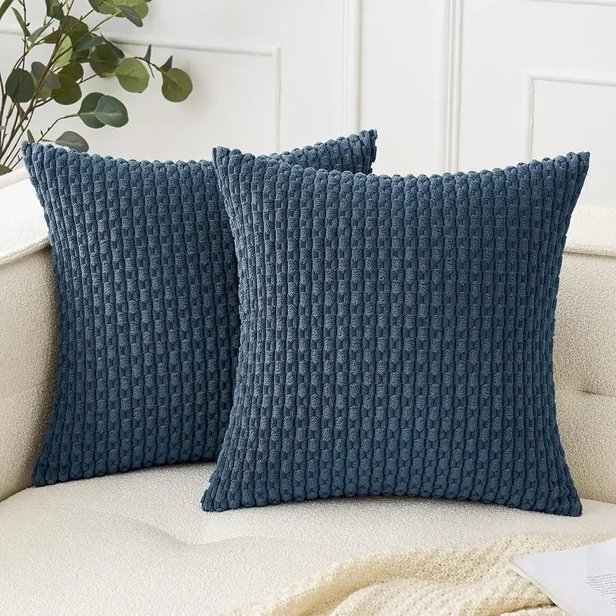 Decorative Pillow Cover — Luxury Woven Cotton Polyester Cushion