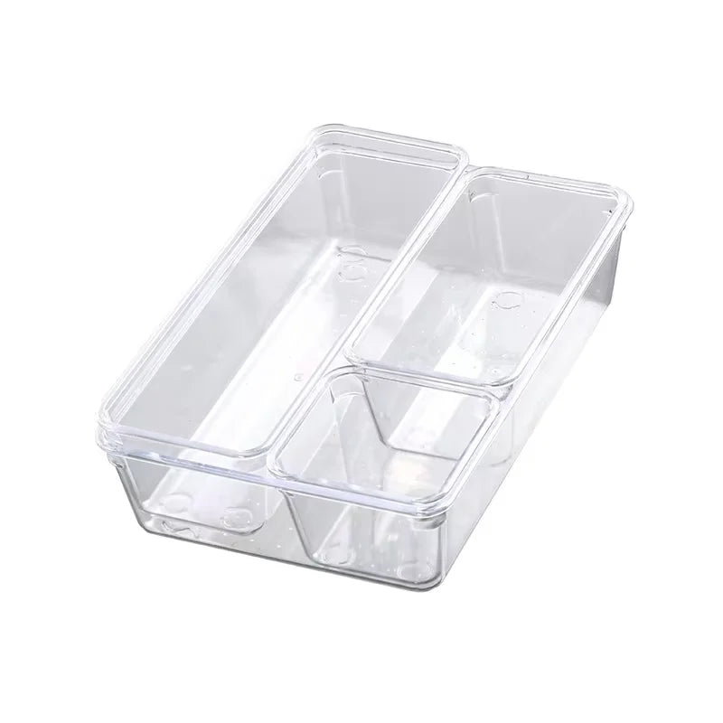 Drawer Organizers Set - Clear Plastic Storage Drawer Trays | Durable Eco Friendly Organizer