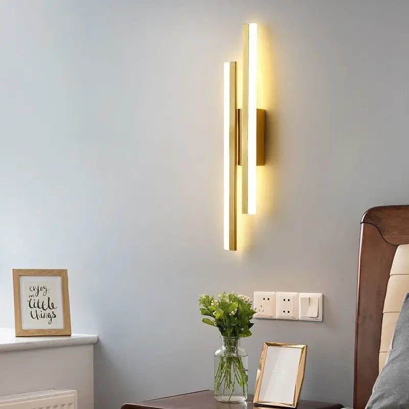 Copper Pipe Acrylic Shade LED Wall Sconce