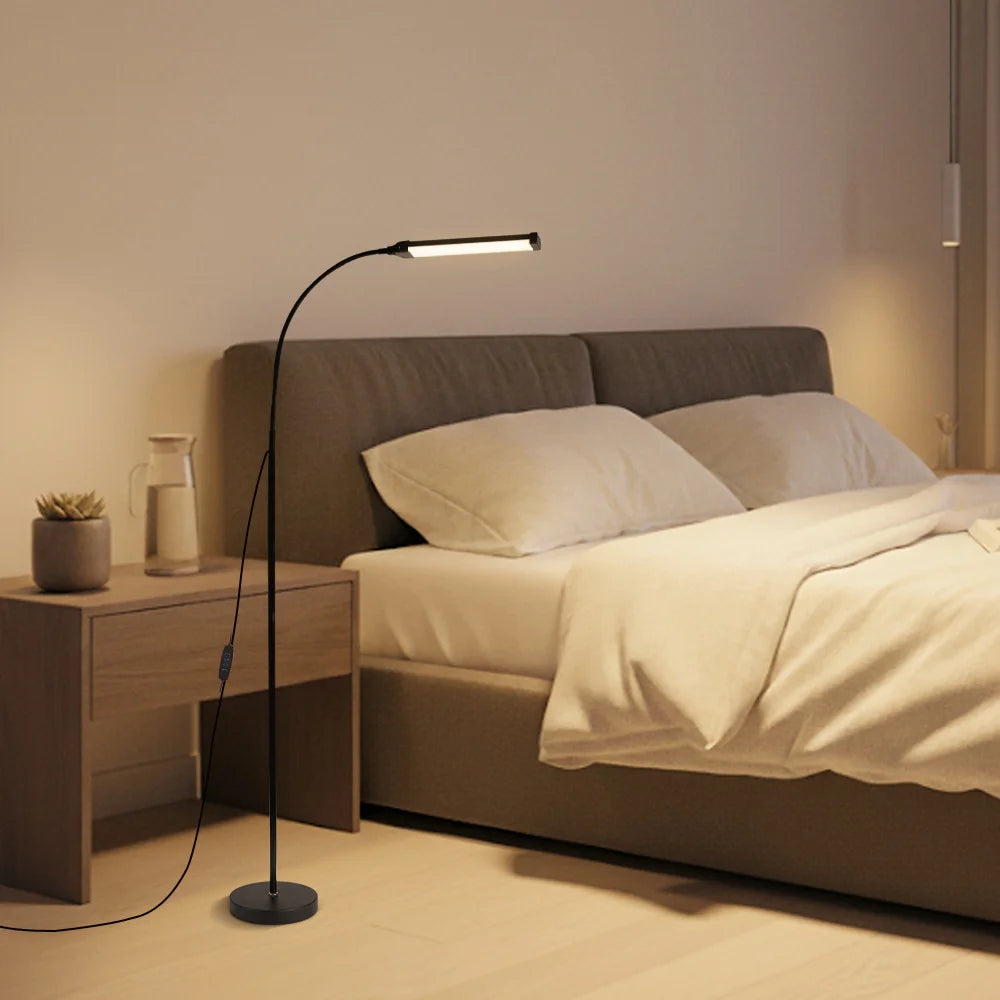 Dimmable USB Gooseneck Floor Lamp