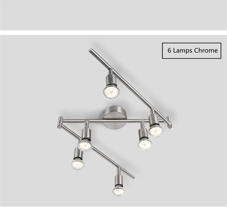 Adjustable GU10 Multi Head Ceiling Spotlight