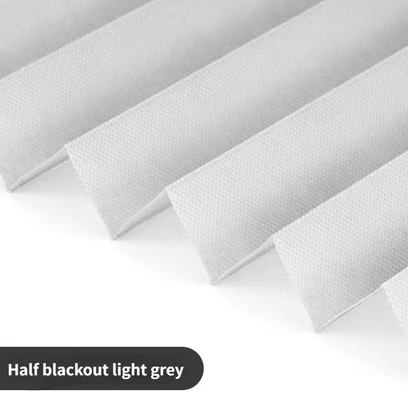 Pleated Blinds — Self Adhesive Half Blackout Window Panels