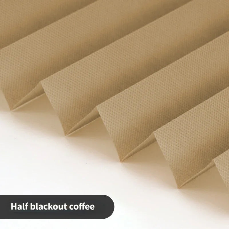 Pleated Blinds — Self Adhesive Half Blackout Window Panels