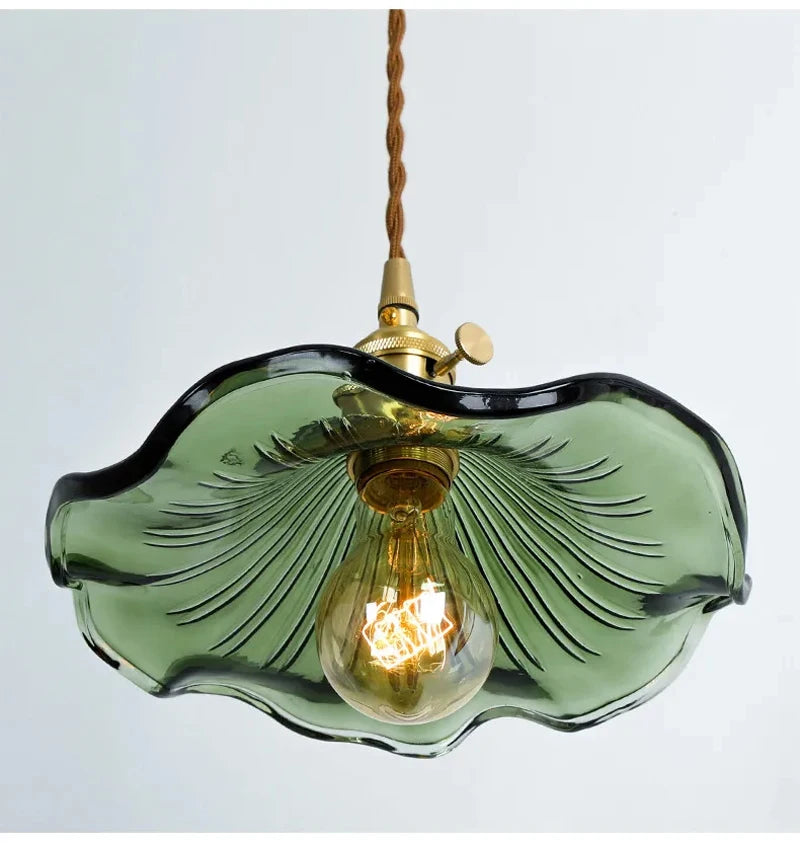 Copper Colorful Glass Ceiling Pendant Lamp