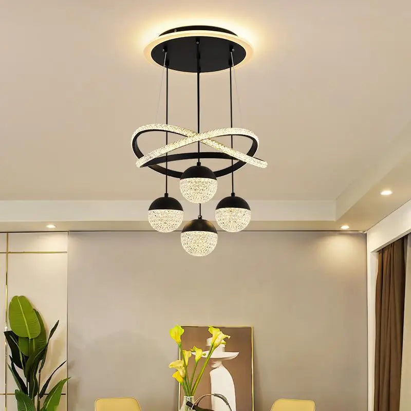 Nordic Iron Acrylic Art Deco LED Chandelier