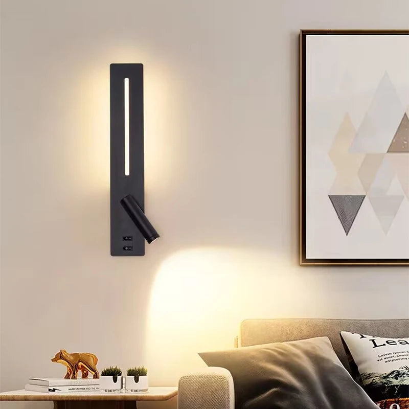 USB Charging Bedside Reading Wall Lamp