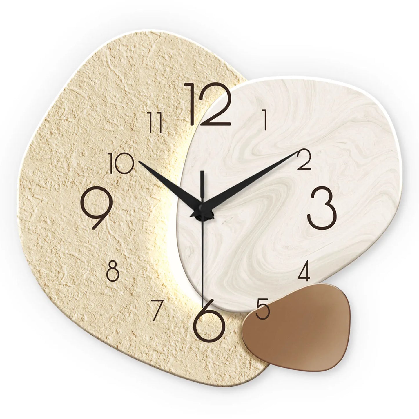 Geometric Modern Silent Quartz Bedroom Wall Clock