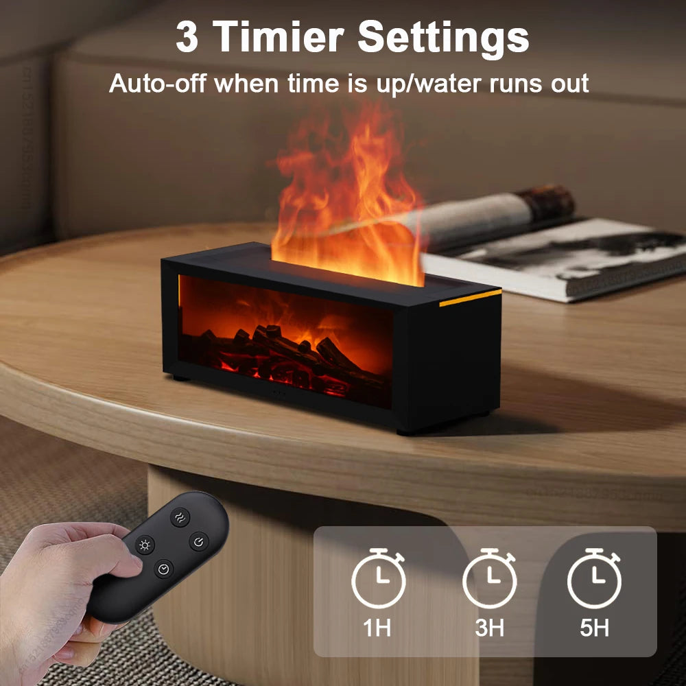 Flame Aroma Diffuser — Relaxing Flame Effect With LED Light & Auto Shut Off