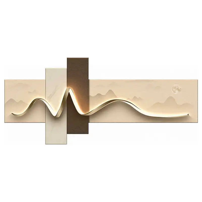 Modern Minimalist Wooden LED Ambient Living Room Wall Lamp