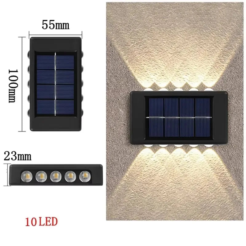 Waterproof Warm White Solar Outdoor Garden Wall Lamp