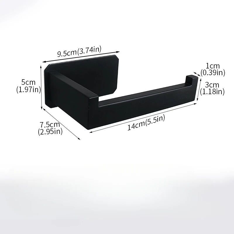 No Drill Stainless Steel Wall Mounted Tissue Holder