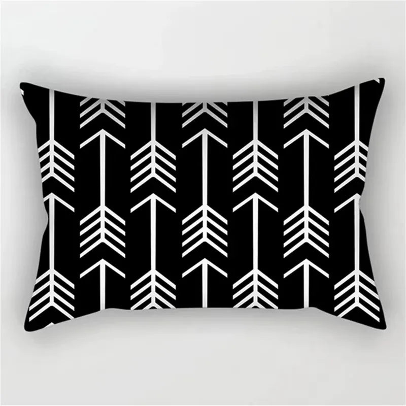 Geometric Marble Print Polyester Rectangular Pillowcase