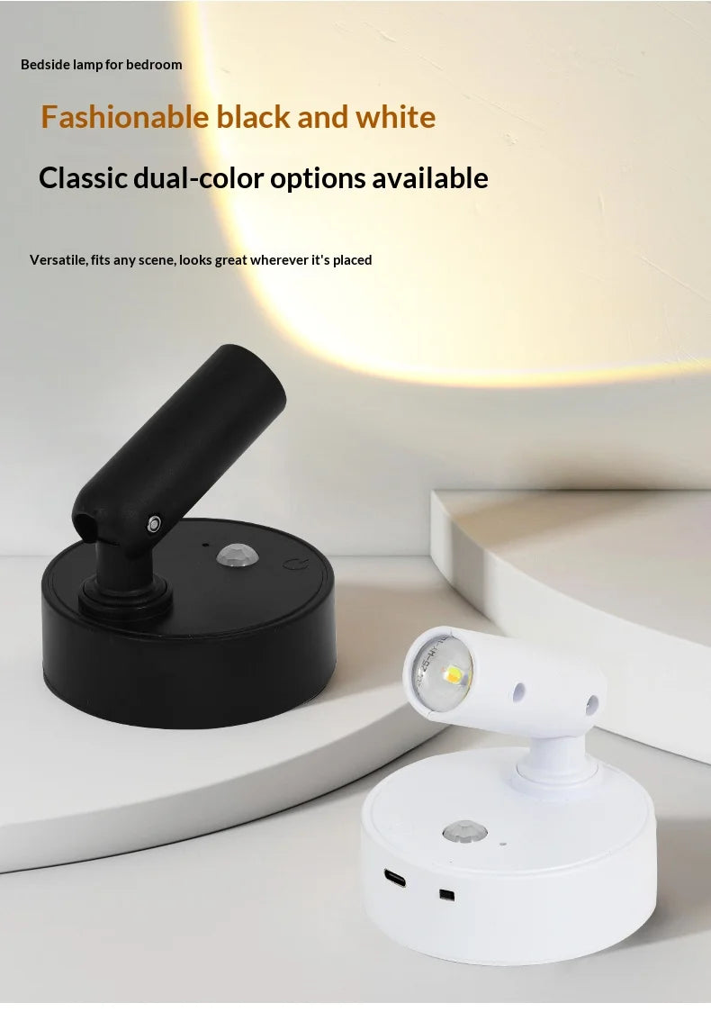 Magnetic Base USB Rechargeable Cordless Dimmable Wall Lamp