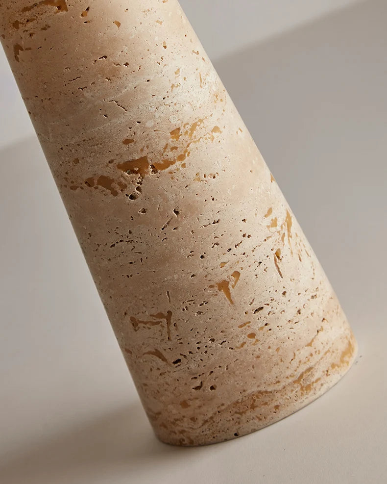 Travertine Natural Stone Mushroom Table Lamp