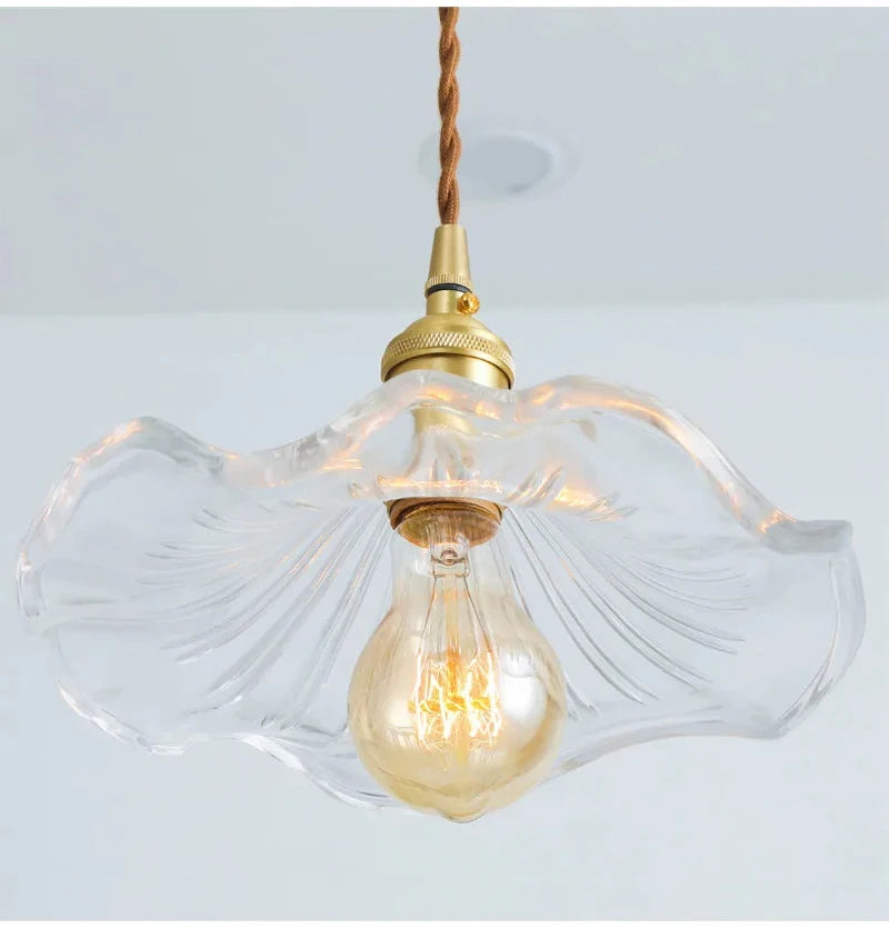 Copper Colorful Glass Ceiling Pendant Lamp