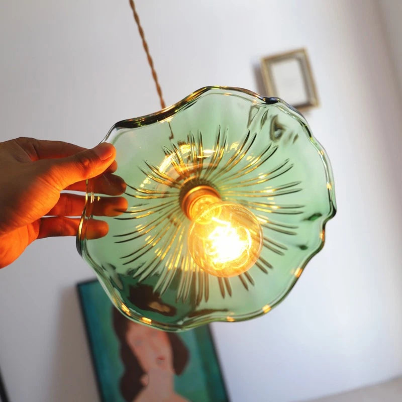 Copper Colorful Glass Ceiling Pendant Lamp