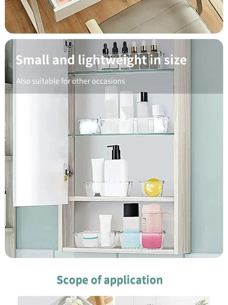 Clear Plastic Drawer Organizer Tray Set