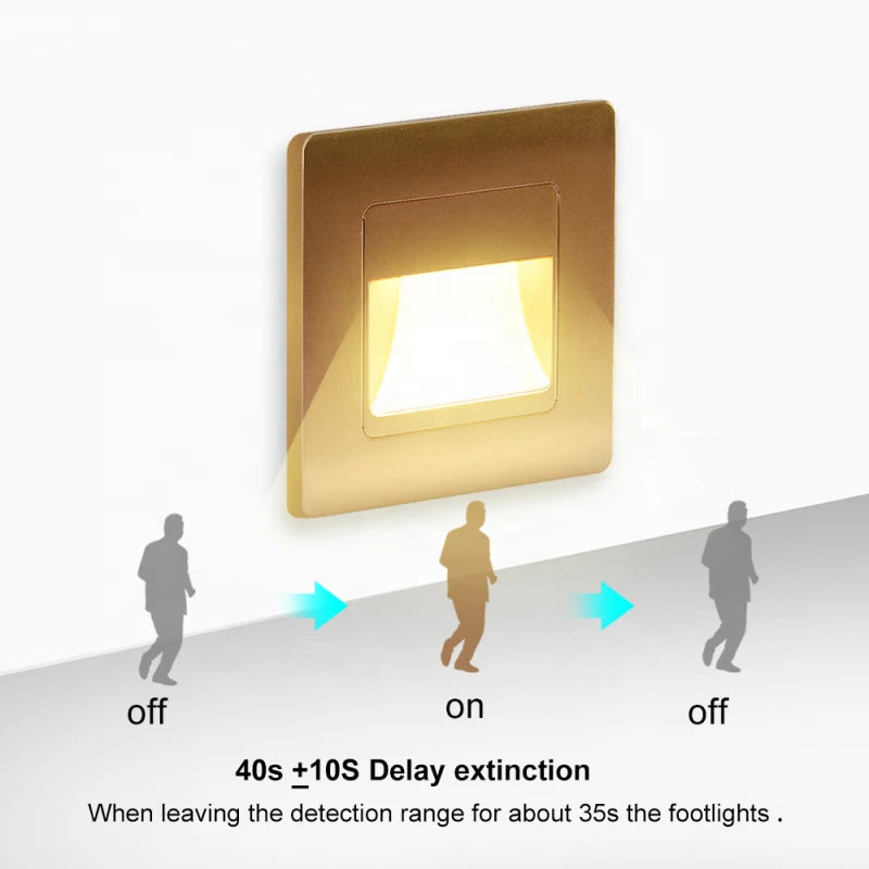 PIR Infrared Motion Sensor LED Staircase Night Light