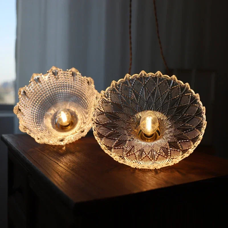 Modern White Glass Bedroom Pendant Lamp