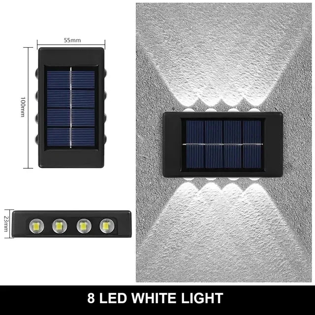 Waterproof Warm White Solar Outdoor Garden Wall Lamp
