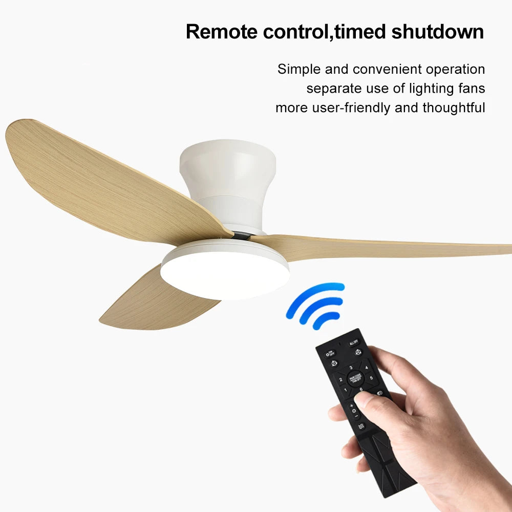 Ceiling Fan Light — Modern LED Dimmable Remote Control Fixture