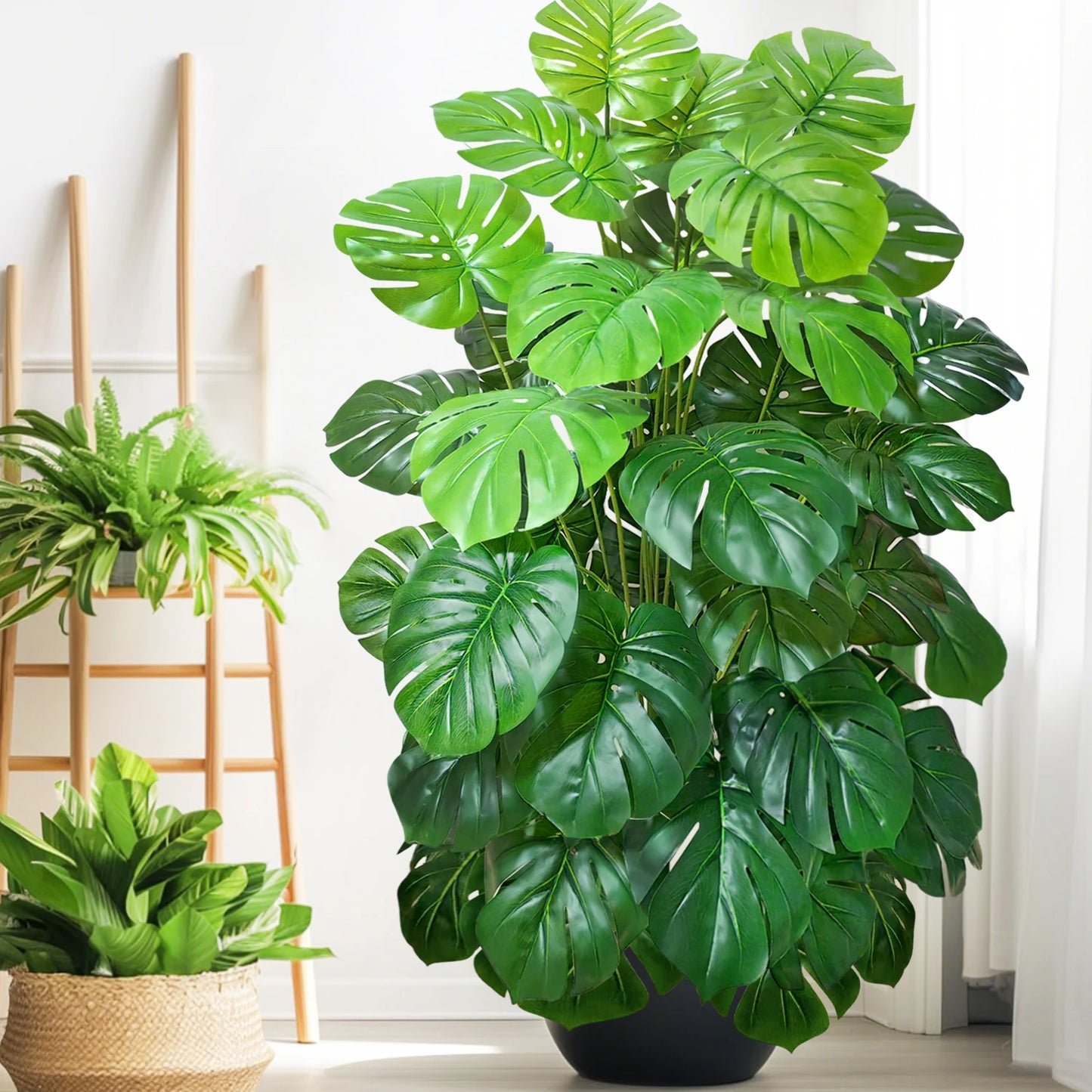 Silk Artificial Monstera Pothos Leaf Indoor Plant