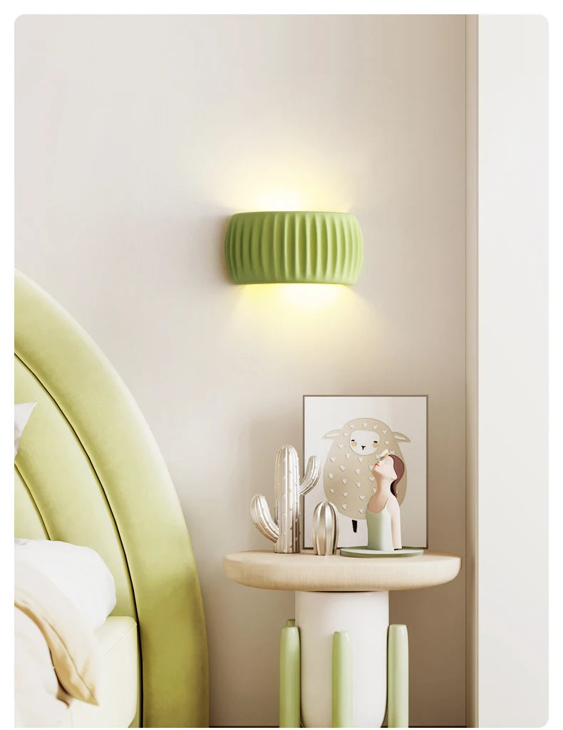 French Resin European Bedside Wall Lamp