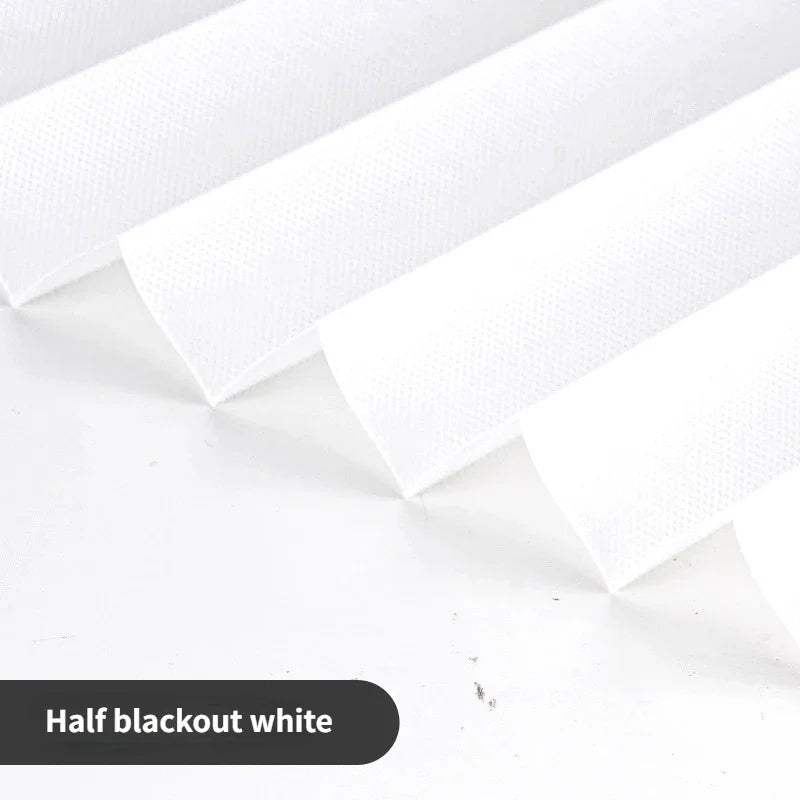 Pleated Blinds — Self Adhesive Half Blackout Window Panels