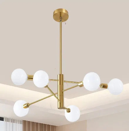 Black Gold Iron Multi Arm Ceiling Chandelier
