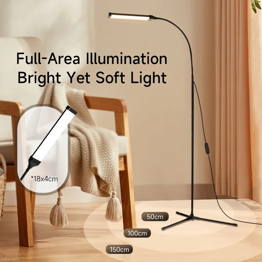 Dimmable USB Gooseneck Floor Lamp